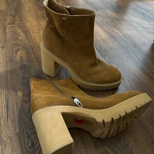 Dolce Vita Tan Suede Heeled Boots